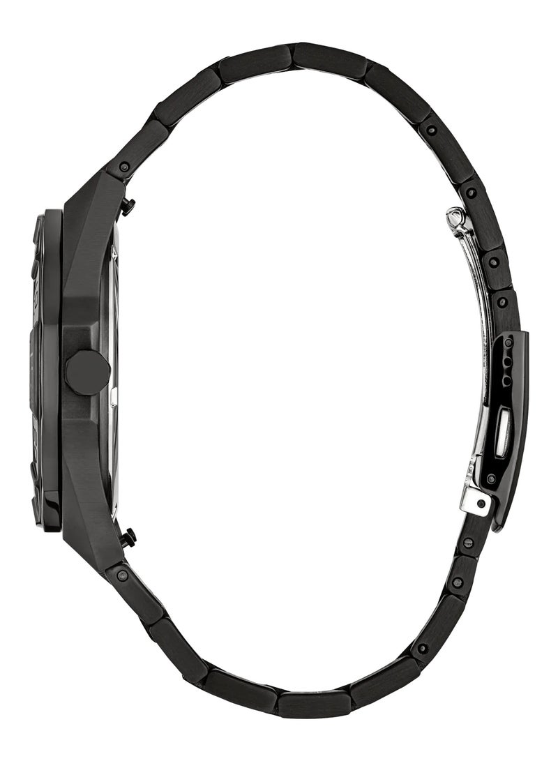 CITIZEN Brycen Eco-Drive Analog Men's Watch AW1855-52E, 42 mm Black Dial & Black Ion-Plated Stainless Steel Bracelet, 100 m WR - Image 3
